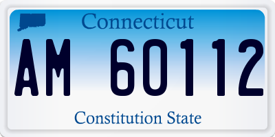 CT license plate AM60112