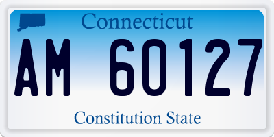 CT license plate AM60127