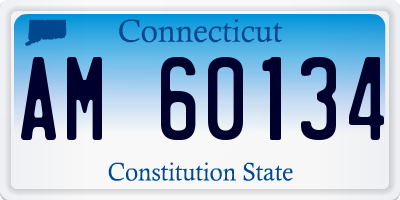 CT license plate AM60134
