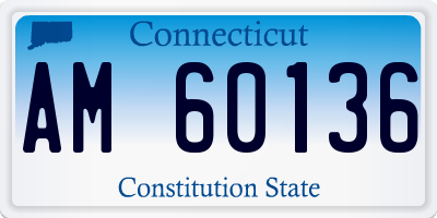 CT license plate AM60136