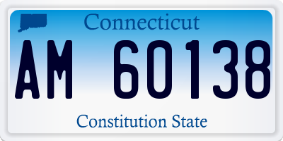CT license plate AM60138
