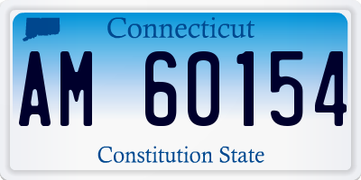 CT license plate AM60154