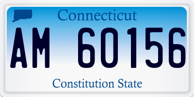 CT license plate AM60156