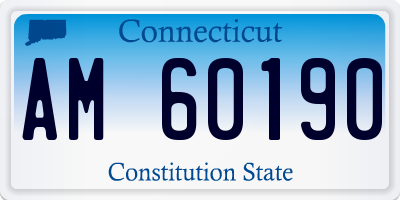 CT license plate AM60190