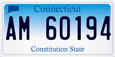 CT license plate AM60194