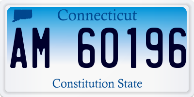 CT license plate AM60196