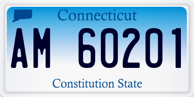 CT license plate AM60201