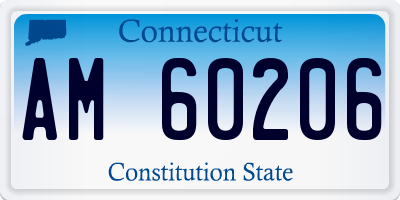 CT license plate AM60206