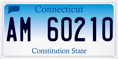 CT license plate AM60210