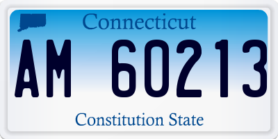 CT license plate AM60213