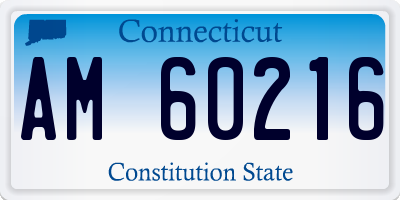 CT license plate AM60216