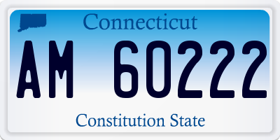 CT license plate AM60222