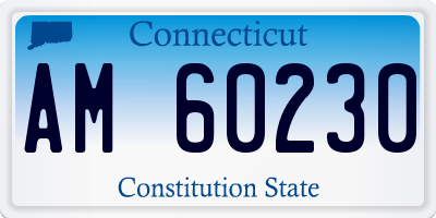 CT license plate AM60230