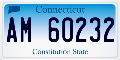 CT license plate AM60232