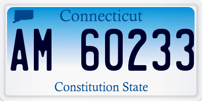 CT license plate AM60233