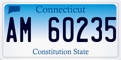 CT license plate AM60235