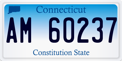 CT license plate AM60237