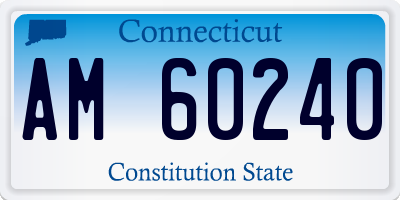 CT license plate AM60240
