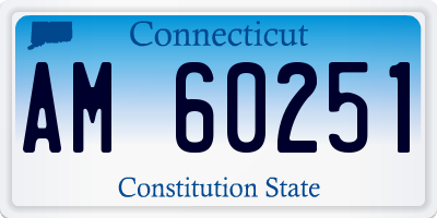 CT license plate AM60251