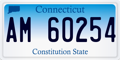 CT license plate AM60254