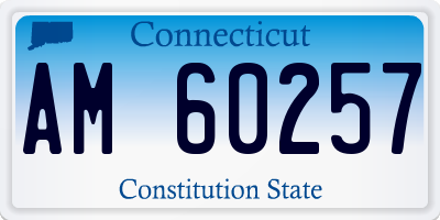 CT license plate AM60257