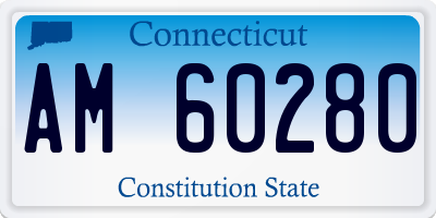 CT license plate AM60280