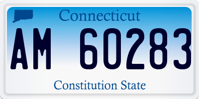 CT license plate AM60283