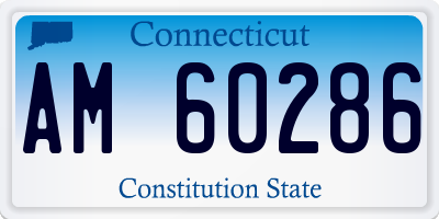 CT license plate AM60286
