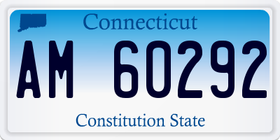 CT license plate AM60292