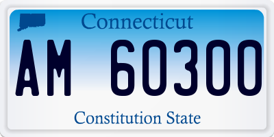 CT license plate AM60300