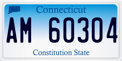 CT license plate AM60304