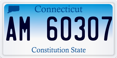 CT license plate AM60307