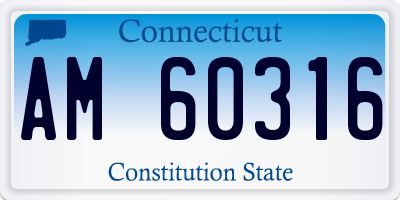 CT license plate AM60316