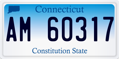 CT license plate AM60317