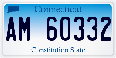 CT license plate AM60332