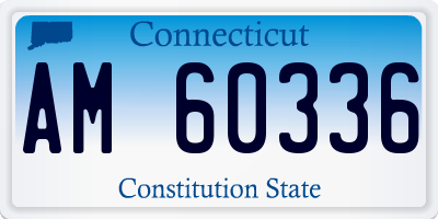 CT license plate AM60336