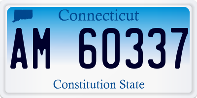 CT license plate AM60337