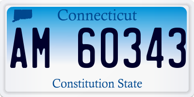 CT license plate AM60343
