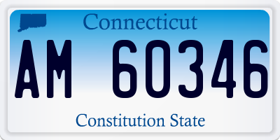 CT license plate AM60346