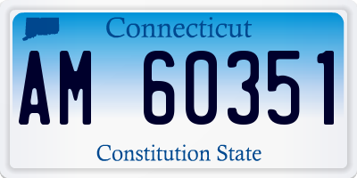 CT license plate AM60351