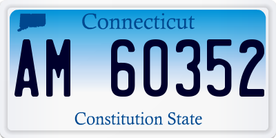 CT license plate AM60352