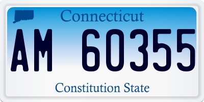 CT license plate AM60355