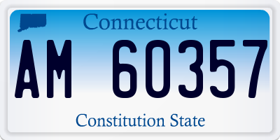 CT license plate AM60357