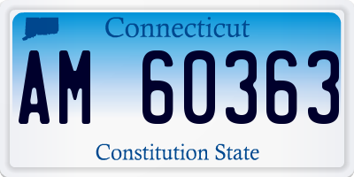 CT license plate AM60363