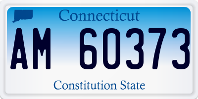 CT license plate AM60373