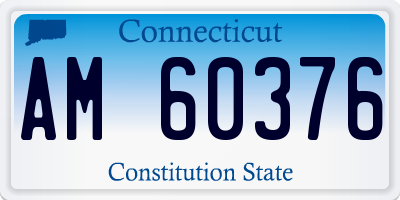 CT license plate AM60376