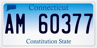 CT license plate AM60377