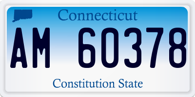 CT license plate AM60378