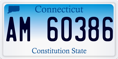CT license plate AM60386