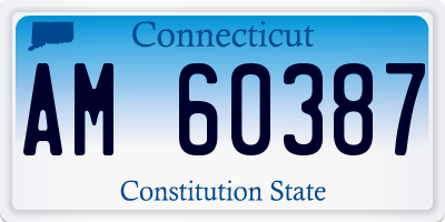 CT license plate AM60387